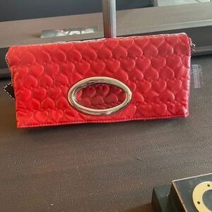 Red Crossbody Handbag Clutch
